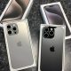 Apple Phone 15 Pro 128GB = 500 EUR , iPhone 15 Pro Max 256GB = 560 EUR, iPhone 15 128GB = 400 EUR